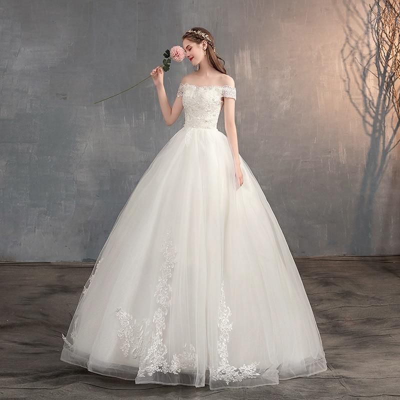 Vintage Off The Shoulder Wedding Dress