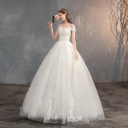 Vintage Off The Shoulder Wedding Dress