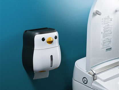 Creative Penguin Toilet Roll Paper Holder Waterproof Wall Mounted