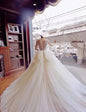 Luxury Wedding Dress Backless Sexy Pearl Beaded