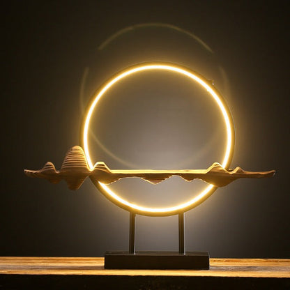 Monkey King Mountain Backflow Incense Burner With Led Lamp