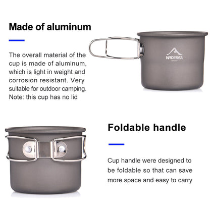 Camping Mug Outdoor Coffee Tea Aluminum Cup Tourism Tableware Picnic