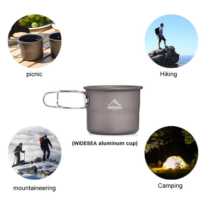 Camping Mug Outdoor Coffee Tea Aluminum Cup Tourism Tableware Picnic