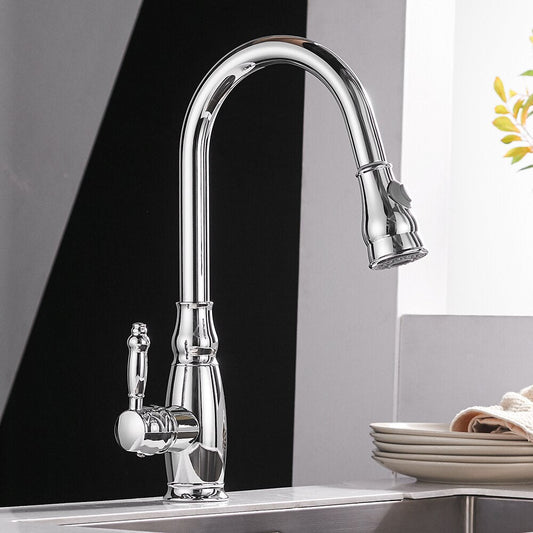 Kitchen Mixer Gold Pull Out Kitchen Faucet Deck Mount Kitchen Sink