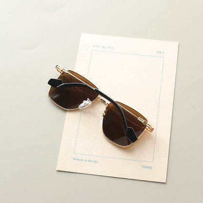 Baby Kids Square Frame Metal Sun Protection Sunglasses