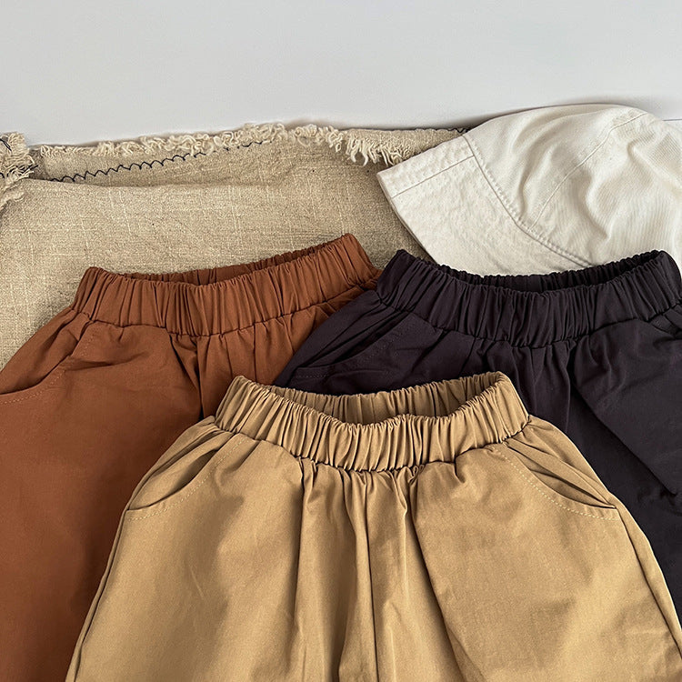 Baby Simply Style Solid Color Loose Spring Pants