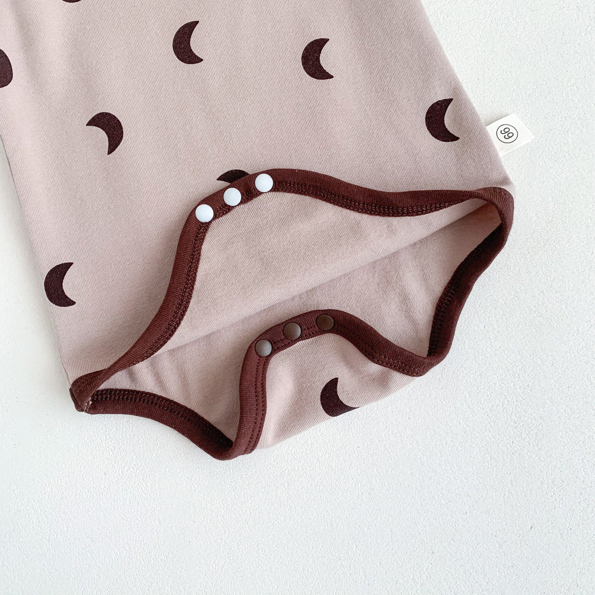 Baby Print Pattern Crewneck Long Sleeve Tops With Pants Sets