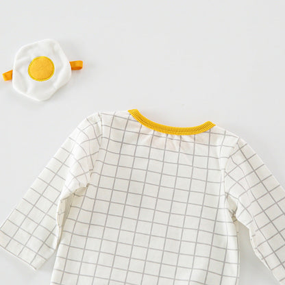 Baby 1pcs Cartoon Graphic Soft Cotton Long Sleeves Bodysuit With Hats
