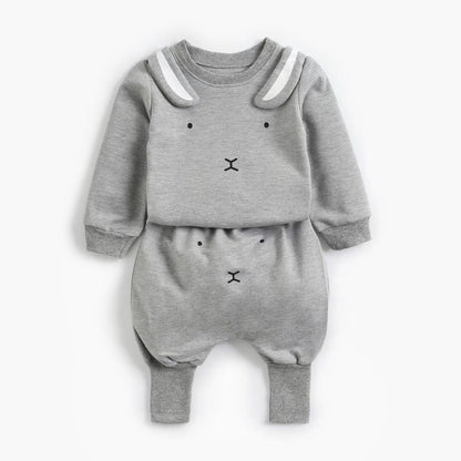 Baby Cartoon Animal Pattern Hoodie Combo Big PP Pants Sets