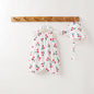 Baby Girls Floral Pattern Sleeveless Summer Rompers With Hat In Summer