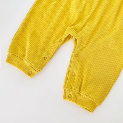 Baby Girl 3D Flower Patched Pattern False 1-Piece Design Doll Neck