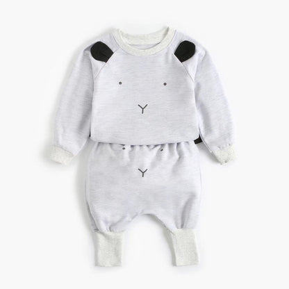 Baby Cartoon Animal Pattern Hoodie Combo Big PP Pants Sets