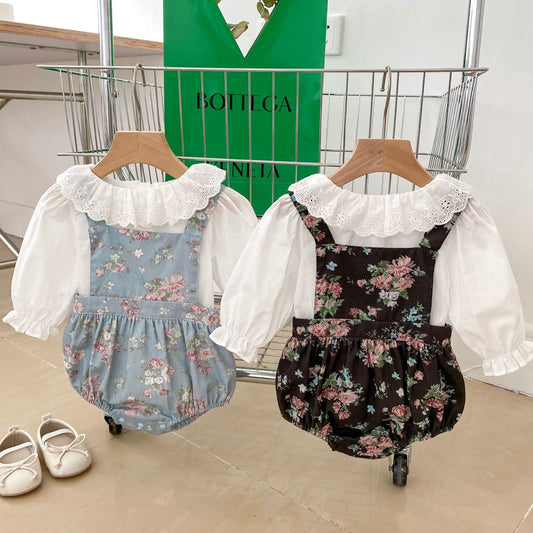 Fashion Blouse With Ditsy Flower Dress Clothing Sets