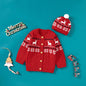 Baby Deer Pattern Crochet Knit Design Sweater Cardigan