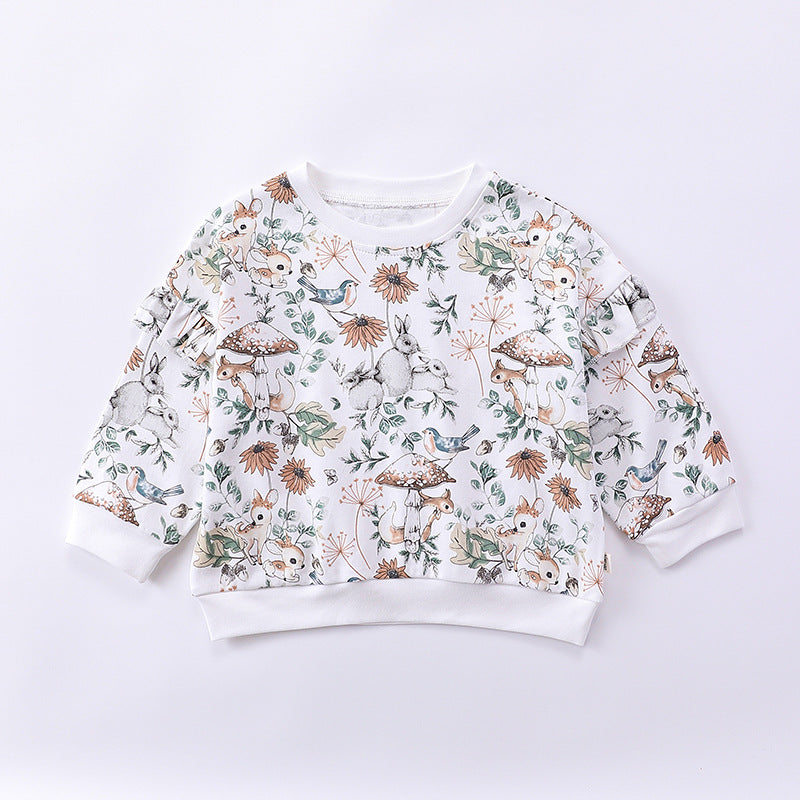 Print Pattern Hoodie & Pants Sets Outfits