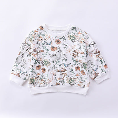 Print Pattern Hoodie & Pants Sets Outfits