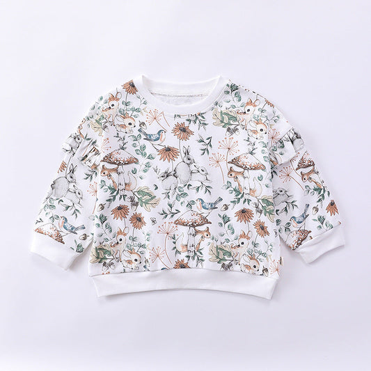 Print Pattern Hoodie & Pants Sets Outfits