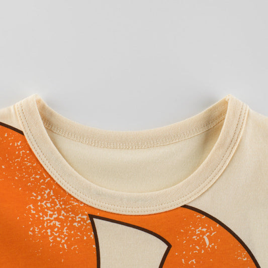 Baby Boy Animal Print Solid Color Fashion T-Shirt In Summer