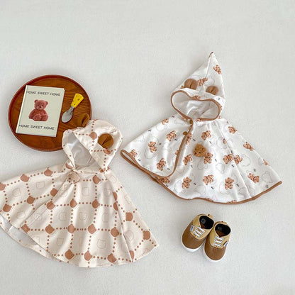 Bear Pattern 0-2 Years Outfits Shawls