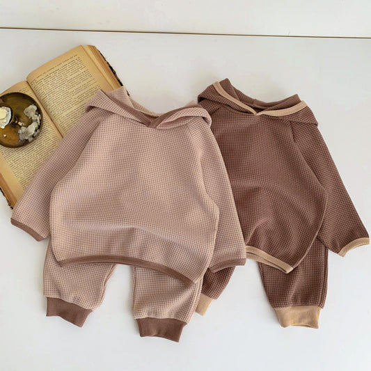 Autumn Waffle Knitted Fabric 2 Pieces Sets
