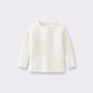Baby Solid Color Long Sleeve O-Neck Pullover Sweater