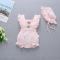 Baby Girl 1pcs Solid Color Bow Tie Design Ruffle Sleeveless Crotch