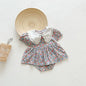 Baby Girls Little Floral Print Lovely Collar Dress Onesies