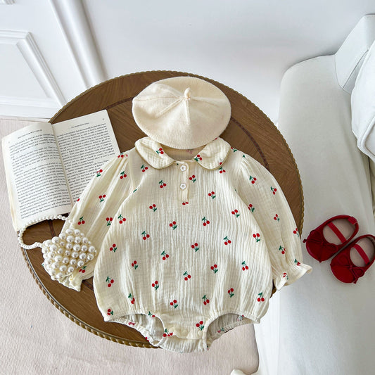 Ditsy Flower Pattern Doll Neck Onesies