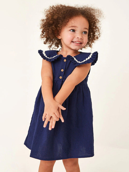 Summer Girls Sleeveless Peter Pan Collar Dress