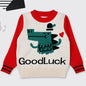 Baby Boy Cartoon Dinosaur Graphic ColorBlock Sleeves Design Fashion