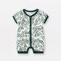 Baby Print Pattern Thin Style Short Sleeves Rompers