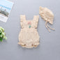 Baby Girl 1pcs Solid Color Bow Tie Design Ruffle Sleeveless Crotch