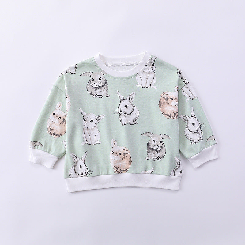 Print Pattern Hoodie & Pants Sets Outfits
