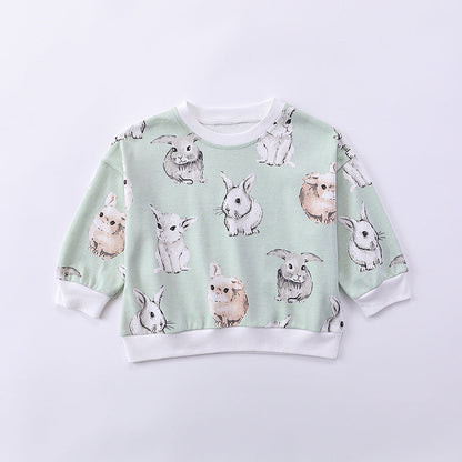 Print Pattern Hoodie & Pants Sets Outfits