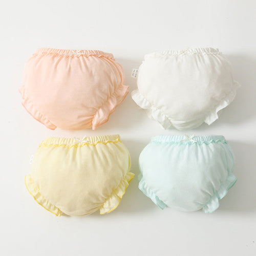 Baby Girl Embroidered Pattern Lace Design Panties 1 Bag=4 Pieces
