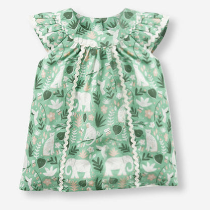 Baby Girl Various Style Crewneck Long Sleeves Dress