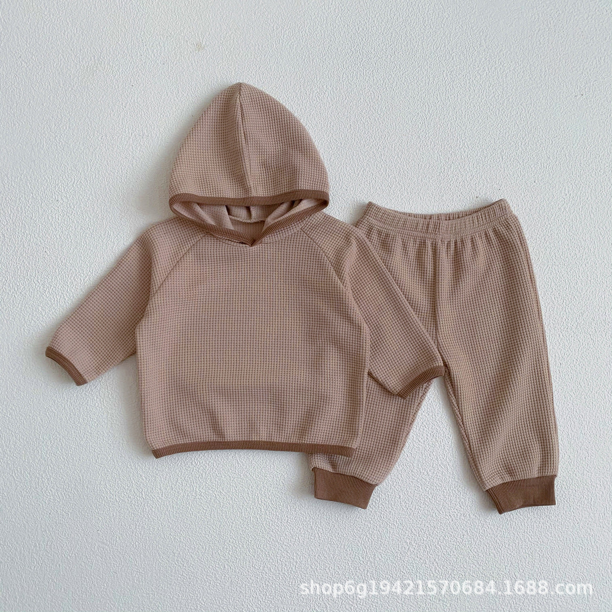 Autumn Waffle Knitted Fabric 2 Pieces Sets