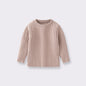 Baby Solid Color Long Sleeve O-Neck Pullover Sweater