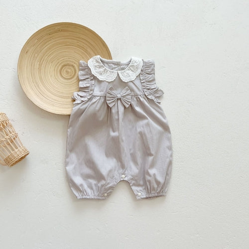 Baby Girls Sleeveless Stripped Romper