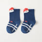 Baby Cartoon Print Pattern Striped Design Mid Tube Cotton Socks