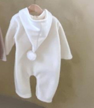 Cute Fashion Fleece Solid Color Warm Rompers