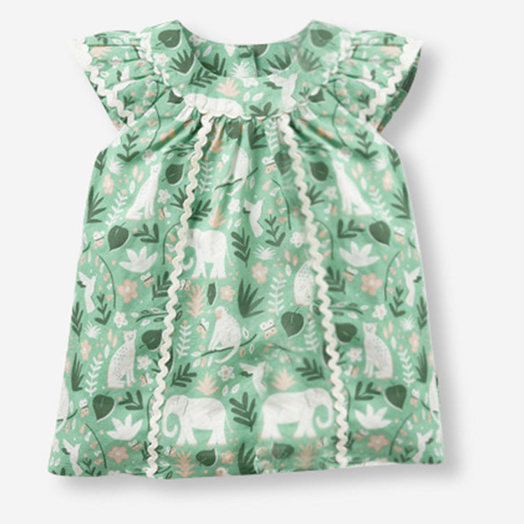 Baby Girl Various Style Crewneck Long Sleeves Dress