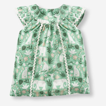 Baby Girl Various Style Crewneck Long Sleeves Dress