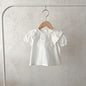 Baby Girl White Blouses With Denim Shorts Sets