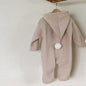 Cute Fashion Fleece Solid Color Warm Rompers