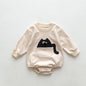 Baby Solid Color Cartoon Embroidered Design Long Sleeve Triangle