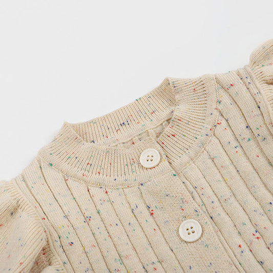 New Arrival Baby Cotton Knitting Solid Color Colorful Dots Cozy Romper