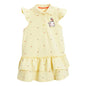 Baby Girl Bunny & Rainbow Graphic Quarter Button Ruffle Layered Dress