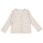 Baby Girl Solid Color Modal Cotton Pit Strip V-Neck Cardigan