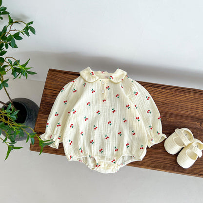 Ditsy Flower Pattern Doll Neck Onesies